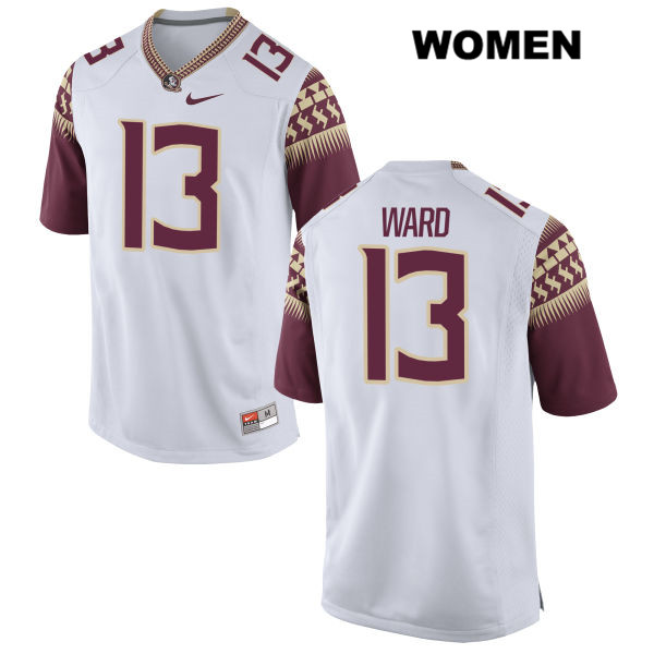 Women's NCAA Nike Florida State Seminoles #13 Caleb Ward College White Stitched Authentic Football Jersey EDB8269FE